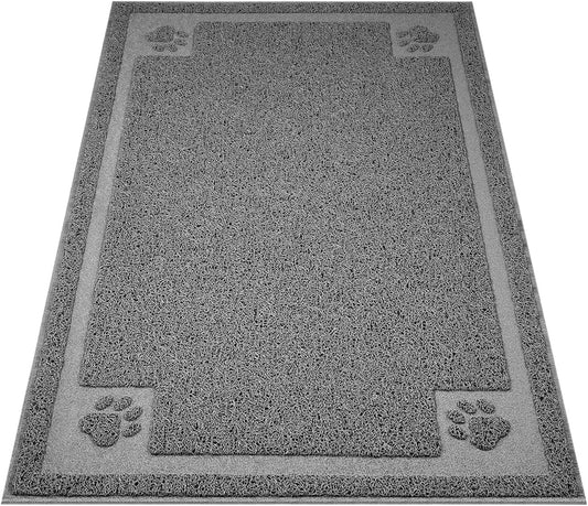 Large Cat Litter Mat Trapper 35"×23" Traps Litters from Box and Paws Scatter Control for Folding Trapping Mat Soft for Floor on Sensitive Kitty Paws Easy to Clean