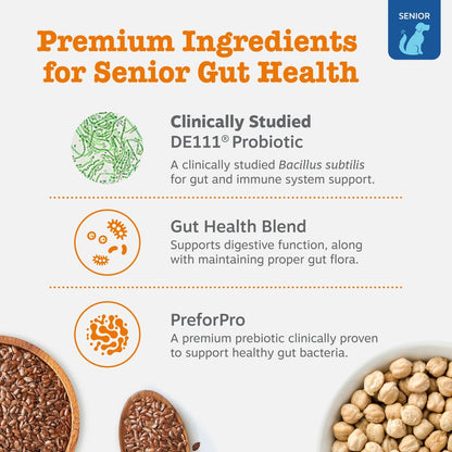 Senior Advanced Probiotic Bites for Dogs, for Gut & Digestive Health, Chicken Flavor 90 Ct Soft Chews