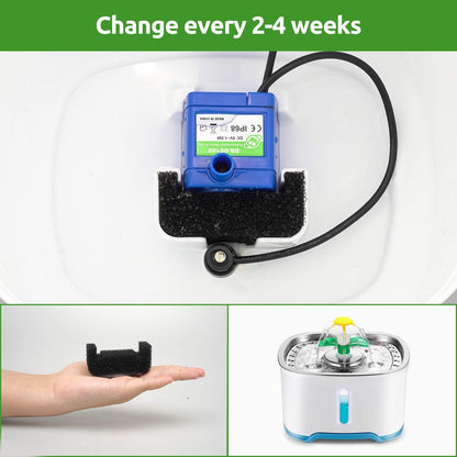 Cat Fountain Foam Filter Replacement, 4 Pack Sponge Foam Filter for Automatic Drinking Water Dispenser